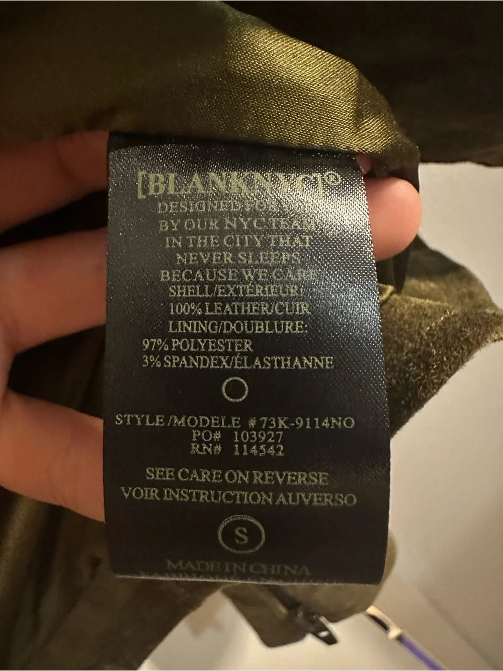 Blank NYC Olive Green Suede Moto Jacket - Picture 3 of 9